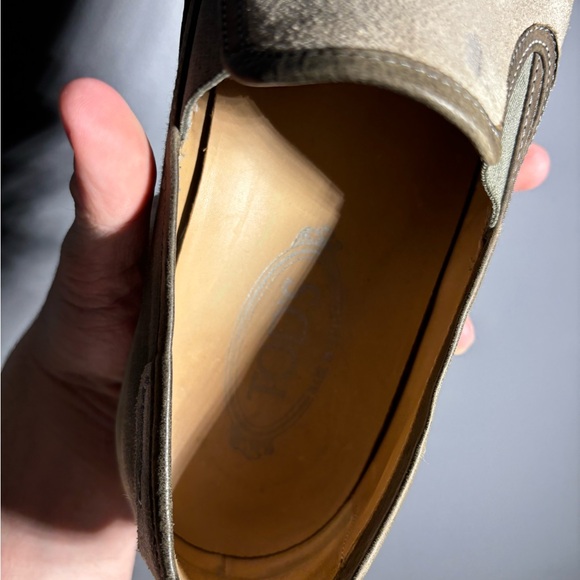 Tods Grey Suede Slip On Low Top Sneakers Size 9.5 - Picture 5 of 11